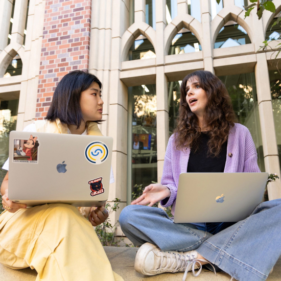 students with laptops